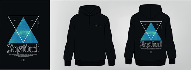 black hoodie, art design, template