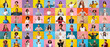 © Prostock-studio - Satisfied excited young and adult multiethnic females and males gesturing, laughing and show signs with hands