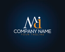 Abstract Letter MD, MDI Unique Logo Design Concept. Creative And Luxury Alphabet Vector Icon.