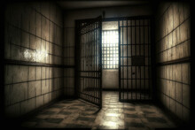 Behind Bars: A Glimpse Into A Prison Cell. Generative Ai