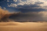 Fototapeta Natura - Walking In A Sandstorm. Generative AI