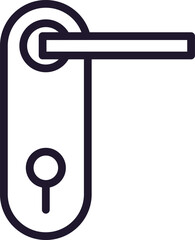 Poster - Lock concept. Single premium editable stroke pictogram perfect for logos, mobile apps, online shops and web sites. Vector symbol isolated on white background.