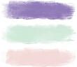 Set of different grunge pastel colors, ink paint brush strokes. Artistic design elements, grungy background vector illustration