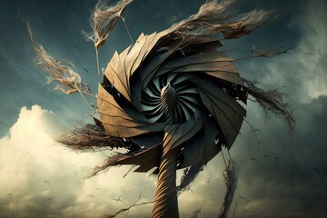 Wall Mural - The Movement of the Wind - Unleashing Its Energy Generative AI