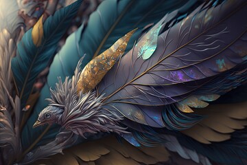 Poster - Delving Into the Mystique: Exploring a Fantasy Feather Up-Close Generative AI