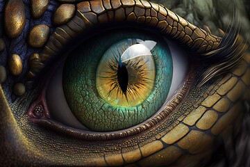Poster - Eternal Wisdom – The Intoxicating Illumination of the Dragon Eye Generative AI