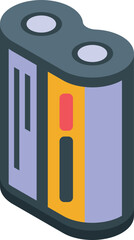 Poster - Battery package icon isometric vector. Mobile level. Empty status