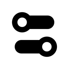 Poster - Slider switch and adjustment bar silhouette icons. Vector.