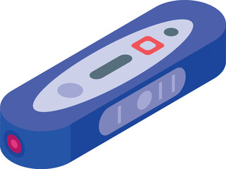 Poster - Portable currency detector icon isometric vector. Money banknote. Business machine