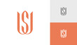 Letter WS or SW monogram logo design vector
