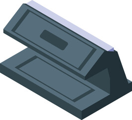 Poster - Electronic shop icon isometric vector. Currency detector. Finance bank