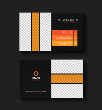 Photography business card design template