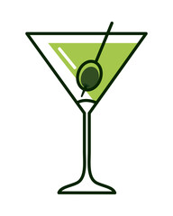 Sticker - cocktail with olive seed