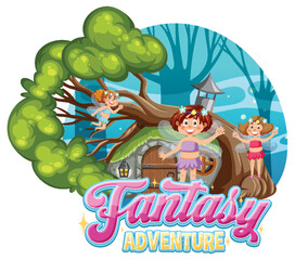 Wall Mural - Fantasy Adventure text for banner design
