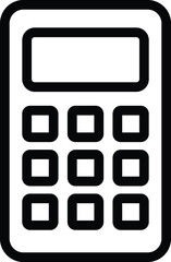 Poster - Calculator icon line symbol , math icon . Element of education illustration can be used for web, logo, mobile app, UI, UX
