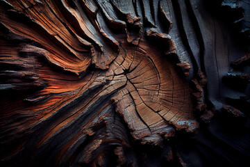 creative plant concept. old tree stump bark texture background. close up. view, copy space