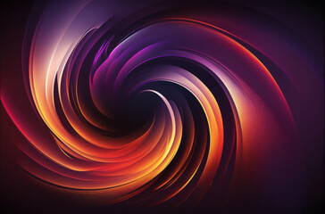 Poster - Abstract background, shiny space, futuristic wavy illustration Generative AI
