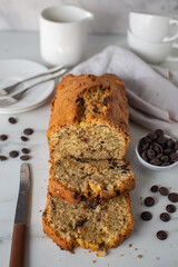 Wall Mural - chocolate pound cake on a table