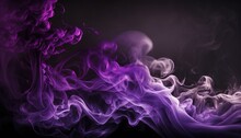 Beautiful Abstract Background With Purple Smoke Texture. Generative Ai