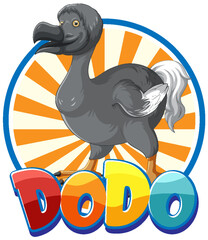 Sticker - Dodo bird extinction animal cartoon logo