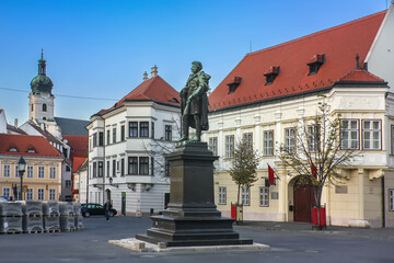 Fototapete - Square in Gyor, Hungary