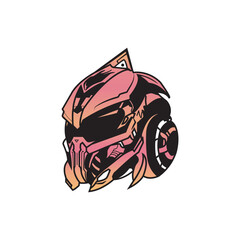 Wall Mural - helmet icon vector illustration color robot design