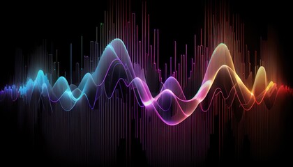 equalizer sound wave background concept. generative ai
