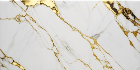 Wall Mural - gold and white marble stone textured background wallpaper. generative ai