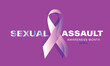 April is Sexual Assault Awareness Month. Template for background, banner, card, poster 