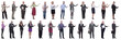 © ASDF - group of business people showing thumbs up isolated