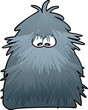 Shaggy grey hairy mascot