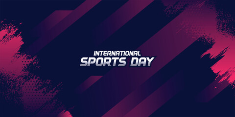 sports background vector. international sports day illustration, graphic design for the decoration o