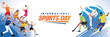 © winner creative - Sports Background Vector. International Sports Day Illustration, Graphic Design for the decoration of gift certificates, banners, and flyer