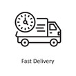 © Optima GFX - Fast Delivery  vector outline Icon Design illustration. Logistic Symbol on White background EPS 10 File