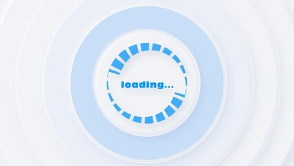 Poster - Loading lettering - Neumorphism Logo Reveal - animated relief structure graphic background