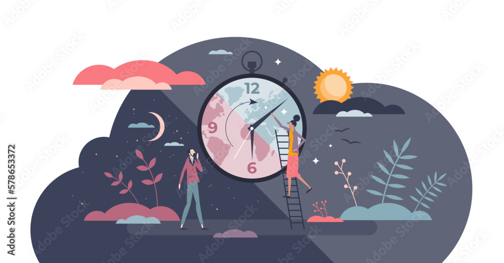 Image vectorielle Stock Sleep routine and Circadian rhythm schedule for ...