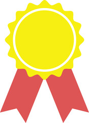 Wall Mural - Coat of arms, medals made of yellow and red ribbons