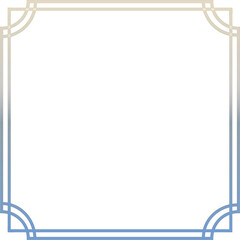 Wall Mural - Gradient golden blue border and template full of Chinese style
