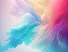 Abstract Dream Like Pastel Color Cloudy Background. Pastel Color Rainbow. Soft Background Wallpaper. 