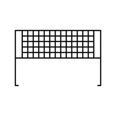 Wall Mural - badminton net line icon vector illustration