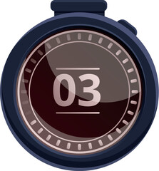 Poster - Minute stopwatch icon cartoon vector. Timer clock. Sport time
