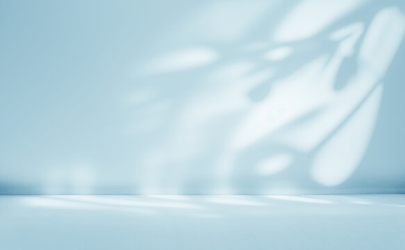 minimalistic abstract gentle light blue background for product presentation with light and intricate