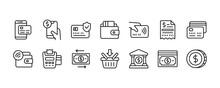 Payment Icon Set. Vector Graphic Illustration.