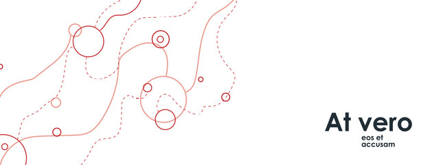 Fototapete - Abstract vector pattern. Simple smooth lines and circles. Stylish 2022 texture. Vector illustration background