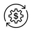 costs optimization and production efficiency icon vector