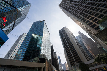 Canvas Print - modern office building in hong kong china