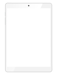 Wall Mural - realistic touch screen tablet or e-book mock up, png isolated on transparent background