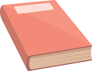 Poster - School red book icon cartoon vector. Paper education. University shape