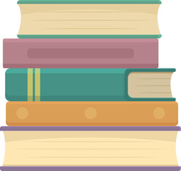 Poster - Home book stack icon cartoon vector. Open study. Learning university