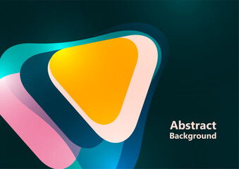 Poster - Abstract background from rounded triangles overlapping each other. Geometric trendy template. Vector illustration for wallpaper, banner, postcard, book illustration, landing